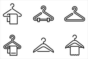 hanger icon set vector