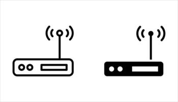 wifi router icon set vector