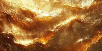 Golden textures create a striking visual effect reminiscent of natural minerals and metals found in geological formations photo