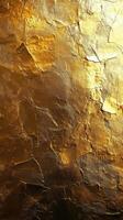Textured gold surface with intricate patterns and reflective qualities creating a luxurious background photo