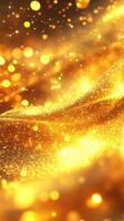 Golden shimmering waves of light create a magical atmosphere in an artistic display of brilliance and beauty photo
