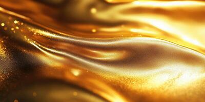 Flowing golden texture creates a captivating visual effect reminiscent of molten metal in a serene setting photo