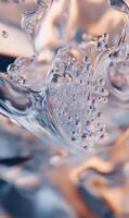 Captivating liquid symphony, mesmerizing aqueous dance with ethereal bubbles and fluid grace photo