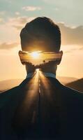 Pathways of the Mind, a conceptual visual symbolizing vision and strategic roadmap to future photo