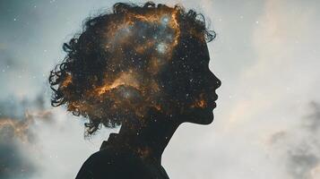 Cosmic inner universe a conceptual exploration of the human mind and vastness of space photo