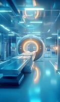 Advanced magnetic resonance imaging machine in a cutting-edge hospital environment photo
