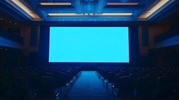 Theatrical experience in a modern venue ready for a presentation or a cinematic event photo