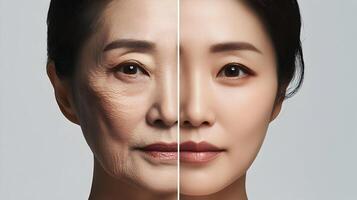 Exploring the Dichotomy of Time A Comparative View of Aged and Youthful Facial Aesthetics photo