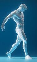 Artistic Depiction of Strength and Vulnerability in Frozen Form photo