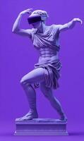 Classical Sculpture in Immersive Reality Blending Antiquity and Cutting Edge Innovation photo
