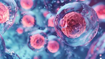This Vibrant stem cells showcase their role in regeneration and renewal, embodying cellular therapy. photo
