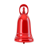 Glossy Red Bell with Loop Handle and Light Reflection png