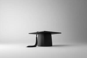 Graduation cap on display symbolizing academic achievement isolated photo