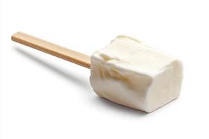 Marshmallow on a stick ready for roasting over a campfire photo