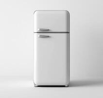 Vintage refrigerator in minimalist kitchen setting showcasing style photo