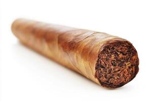 Handrolled cigar showcasing rich tobacco and fine craftsmanship photo