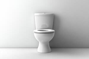 Modern white toilet in a minimalist bathroom setting photo
