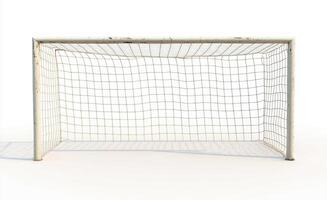 Goalpost standing on plain background for sports or design use photo