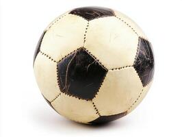 Classic black and white soccer ball for outdoor play and practice photo