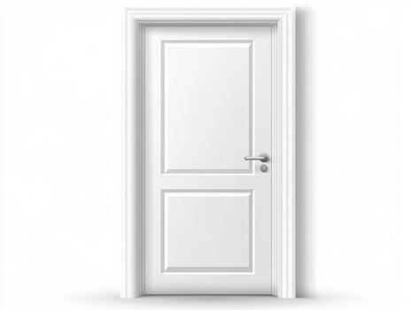 Modern white door design in a simple interior setting photo