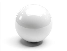 White spherical object on a plain background in bright lighting photo