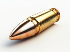 Detailed depiction of a golden bullet showing craftsmanship and design photo