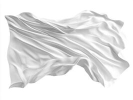 White fabric waving gently in soft light photo
