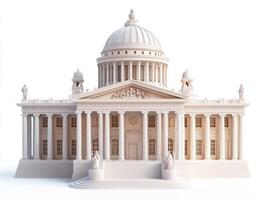 Detailed architectural model of a grand government building photo