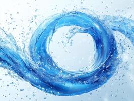 Swirling water creating a dynamic and vibrant splash effect photo