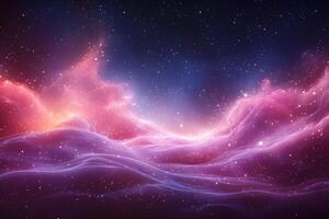 Abstract Cosmic Landscape with Nebula and Stars - Mystical Space Concept for Prints and Posters photo