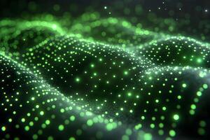 Abstract Green Digital Matrix - Futuristic Technology Background for Innovative Designs photo