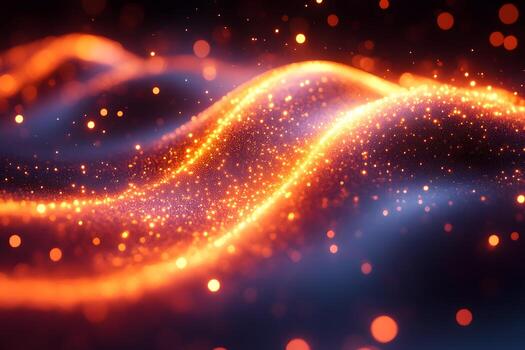 Vibrant Abstract Wave of Glowing Particles in Motion - Perfect for Background or Design Element photo