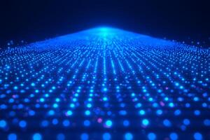Futuristic Glowing Blue LED Grid - Abstract Technology Background for Innovation and Design photo
