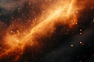 Cosmic Abstract Art Design with Glowing Particles for Posters and Prints photo