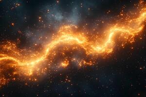 Glowing Cosmic Energy in Space - Abstract Fiery Background for Design and Art photo