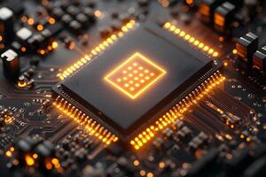 Advanced Microchip Technology Illuminating Circuit Board for Modern Electronics Design photo