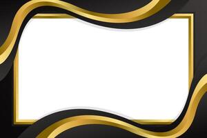 Abstract Black and Gold Wave Background. Certificate design vector