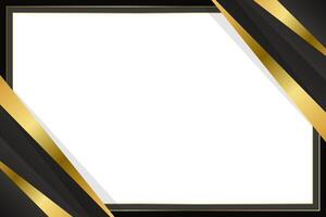 Elegant Black and Gold Frame Background. Abstract modern design vector