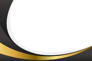 Elegant Black and Gold Abstract Curve Background. design vector