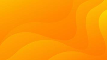 Bright orange-yellow gradient abstract fluid wave background. Modern dynamic wallpaper vector