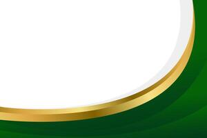Simple Green and Gold Curve Background vector