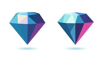 Colorful geometric diamonds created with vibrant shades and sharp angles in a minimalistic design vector