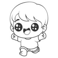 Boys love to run, for coloring vector