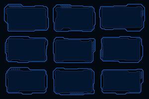 Technology futuristic set hi tech element. HUD sci-fi interface. vector