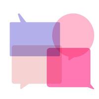 Speech bubbles. Colorful chatting box, messages. Illustrations. vector