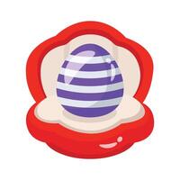 Have a look at this 3d style icon of easter eggshell vector
