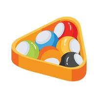 Easy to use 3d icon showing billiard balls vector
