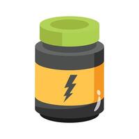 Easy to use 3d style icon of supplement bottle vector