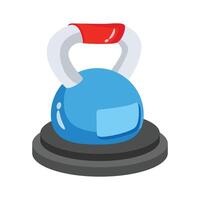 Get your hands on this kettlebell icon designed in 3d style vector