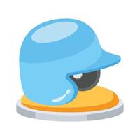 An icon of helmet designed in 3d style vector